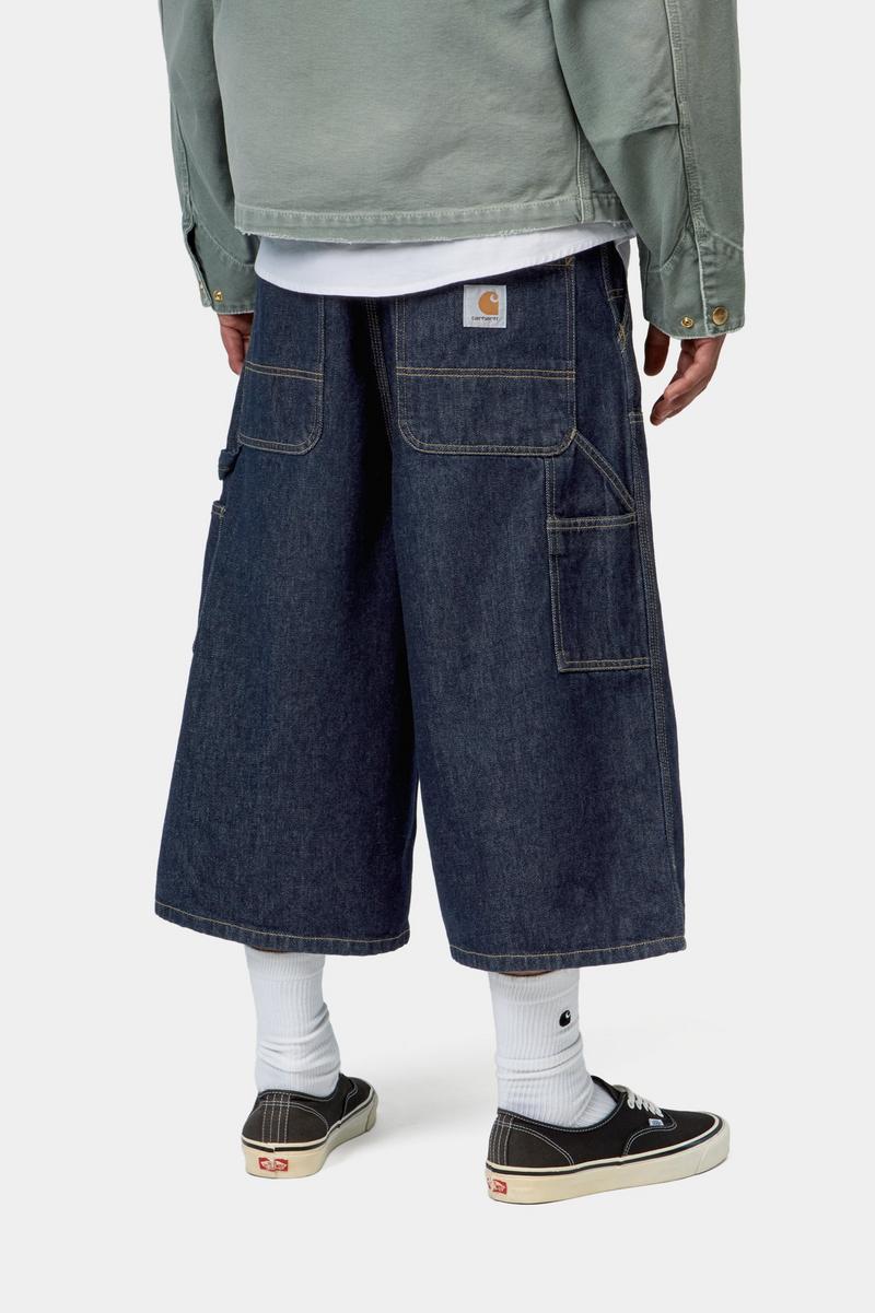 Carhartt OG Double Knee Short (Long) - Blau, gespült