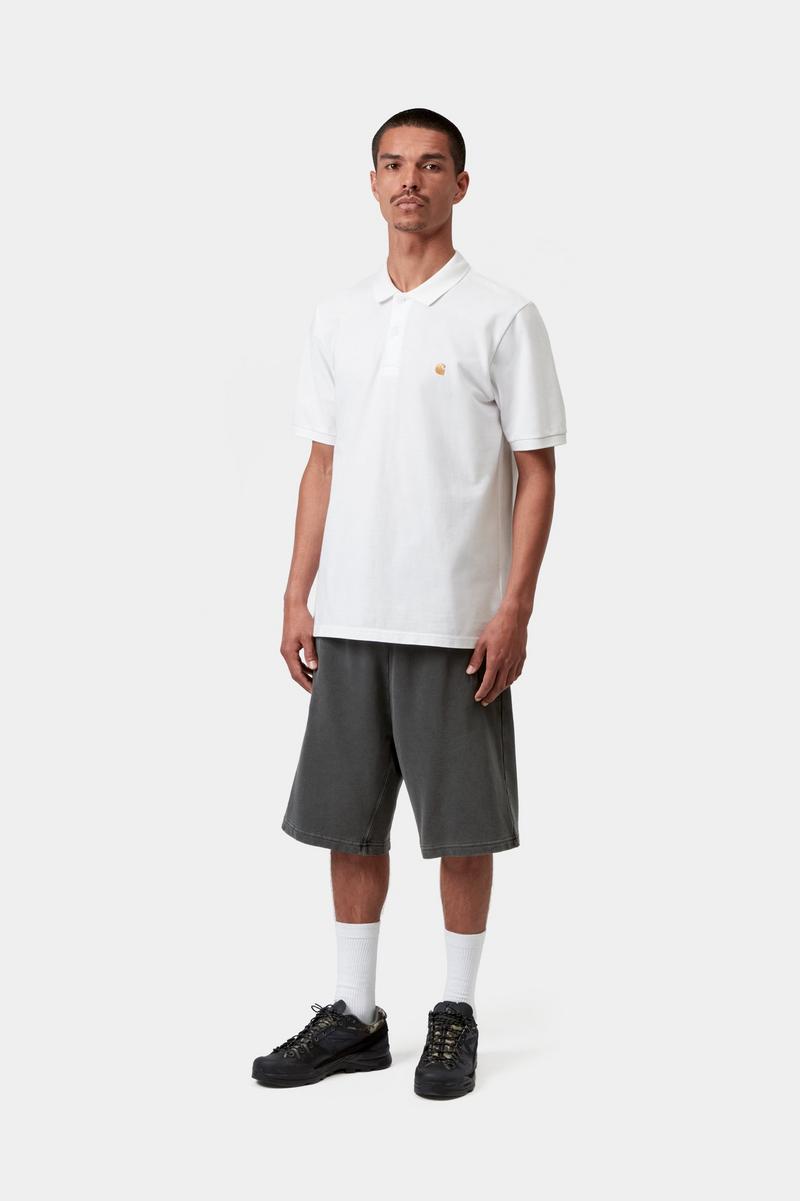 Carhartt Nelson Sweat Short - Schwarz, stückgefärbt
