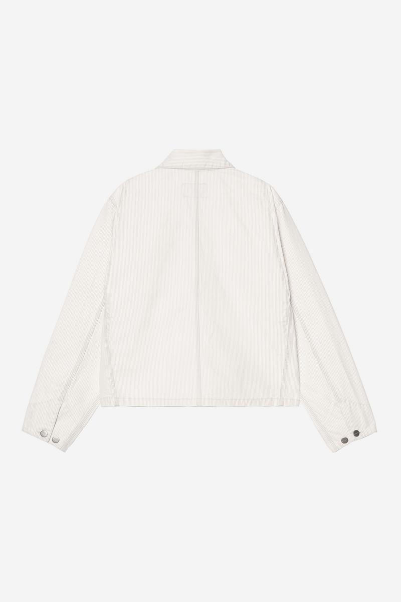 Carhartt Mercer Chore Coat - Mercer Stripe, Graphit/Wachs, gebleicht