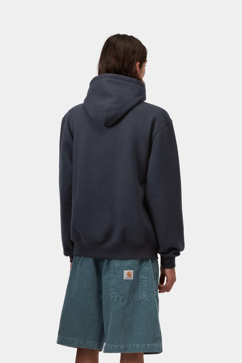Carhartt Hooded Sweatshirt - Tiefe Nacht / Sanftes Grün