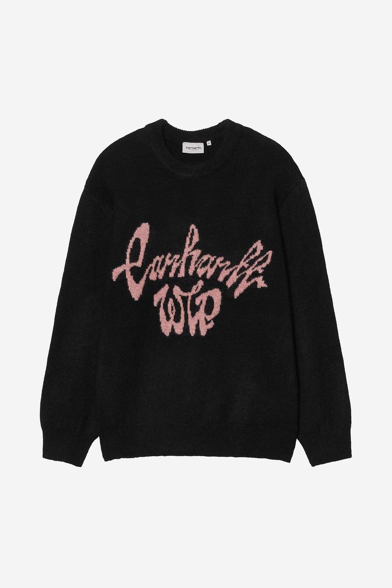 Carhartt Chedda Sweater - Schwarz / Glasrosa