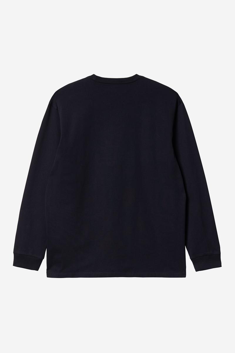 Carhartt L/S Chase T-Shirt - Dunkles Marineblau / Gold