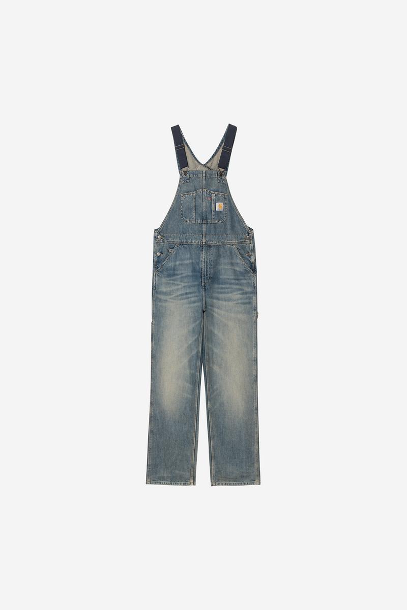 Carhartt Bib Overall - Blau, getragene Gebrauchtwäsche