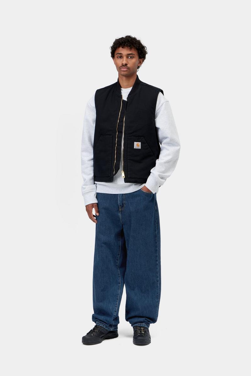 Carhartt Aaron Pant - Blau, Stonewashed