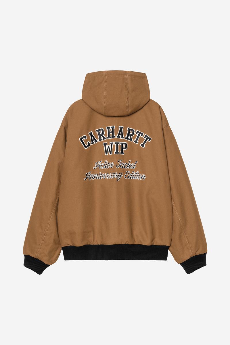 Carhartt OG Active Jacket 50th Anniversary Edition Leather - Schwarz / Hamiltonbraun