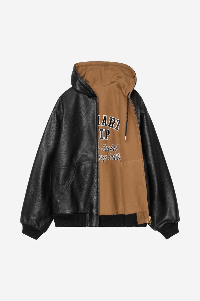 Carhartt OG Active Jacket 50th Anniversary Edition Leather - Schwarz / Hamiltonbraun