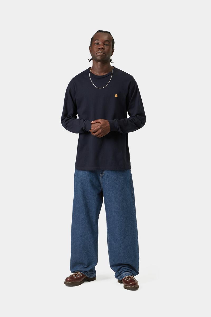 Carhartt Brandon Pant - Blau, Stonewashed