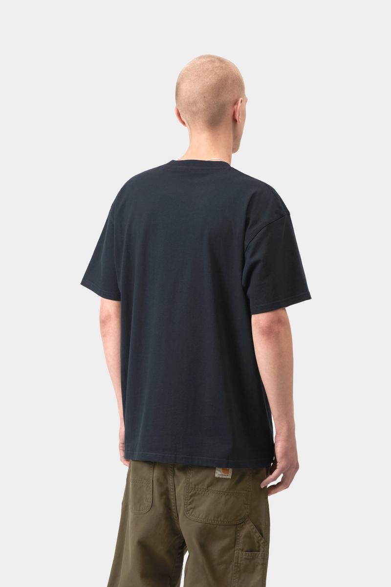 Carhartt S/S American Script T-Shirt - Tiefe Nacht