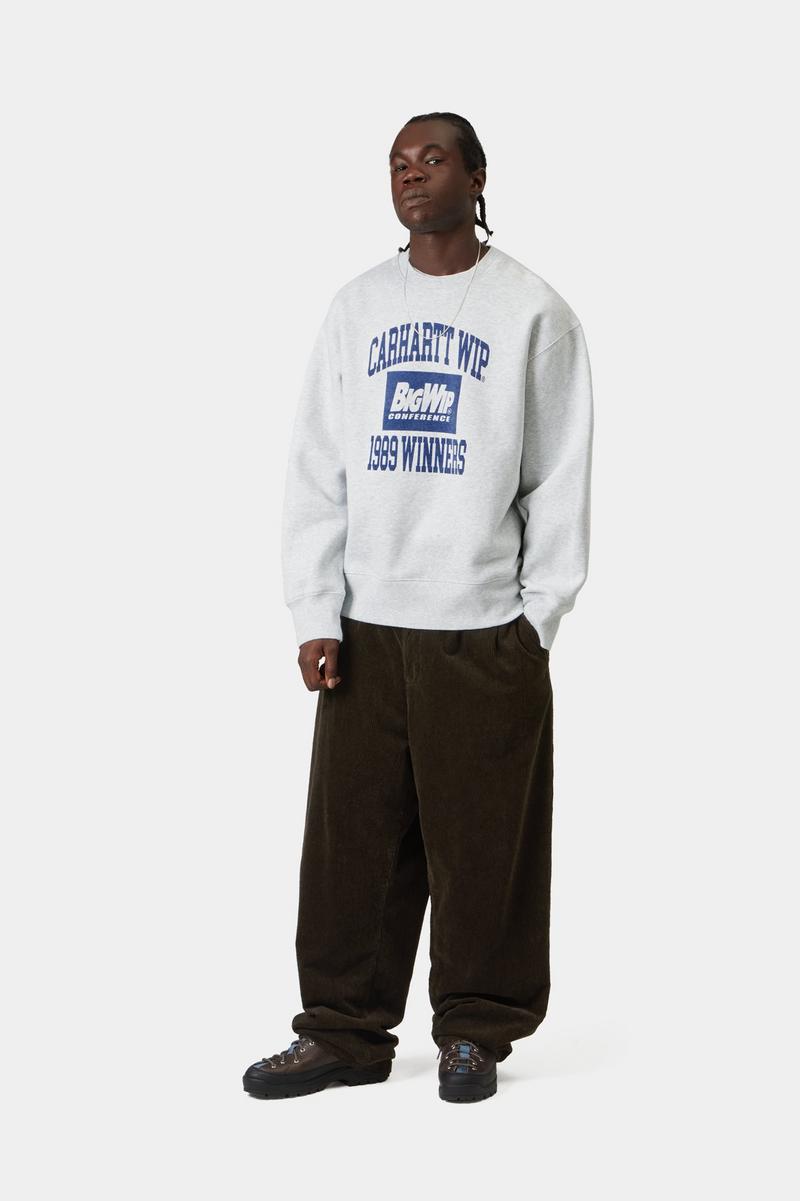 Carhartt 1989 Winners Sweatshirt - Ash Heather, Heavy Stone Wash