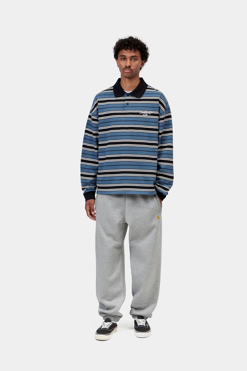 Carhartt Chase Sweat Pant - Grau meliert / Gold