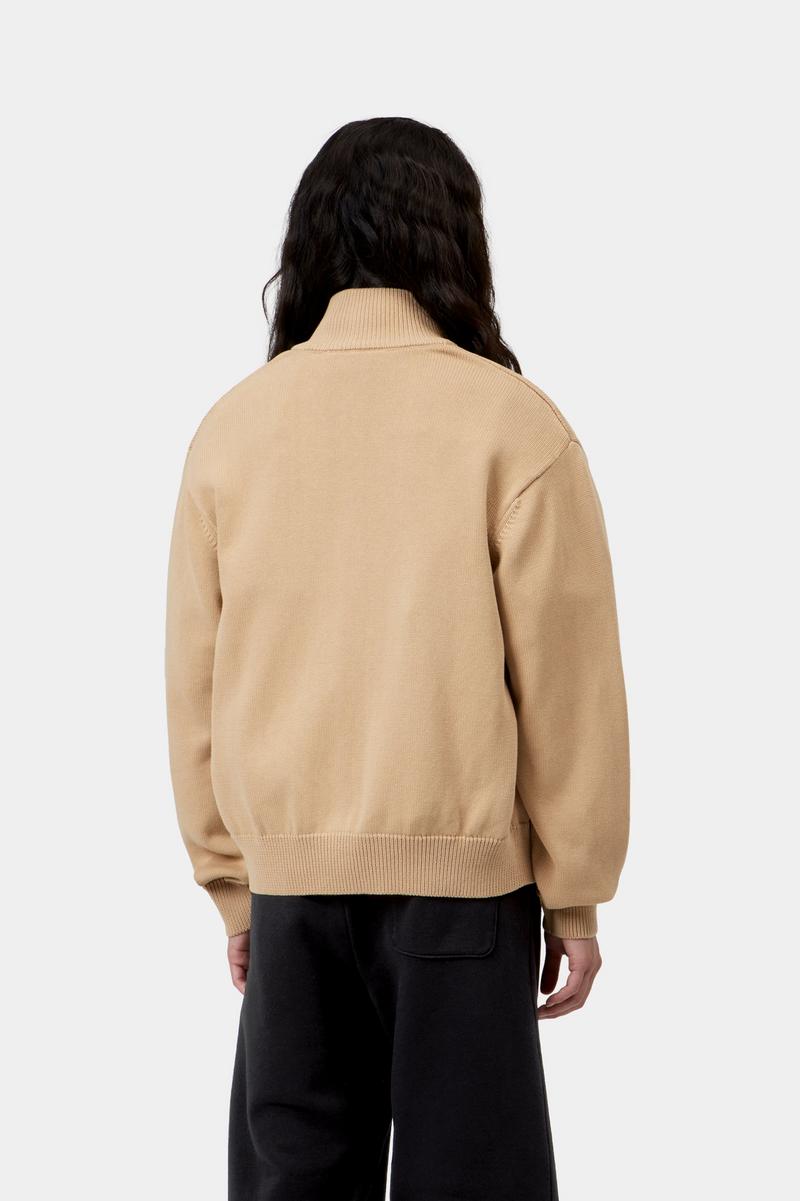 Carhartt Kori Sweater Jacket - Dusty H Brown, stückgefärbt