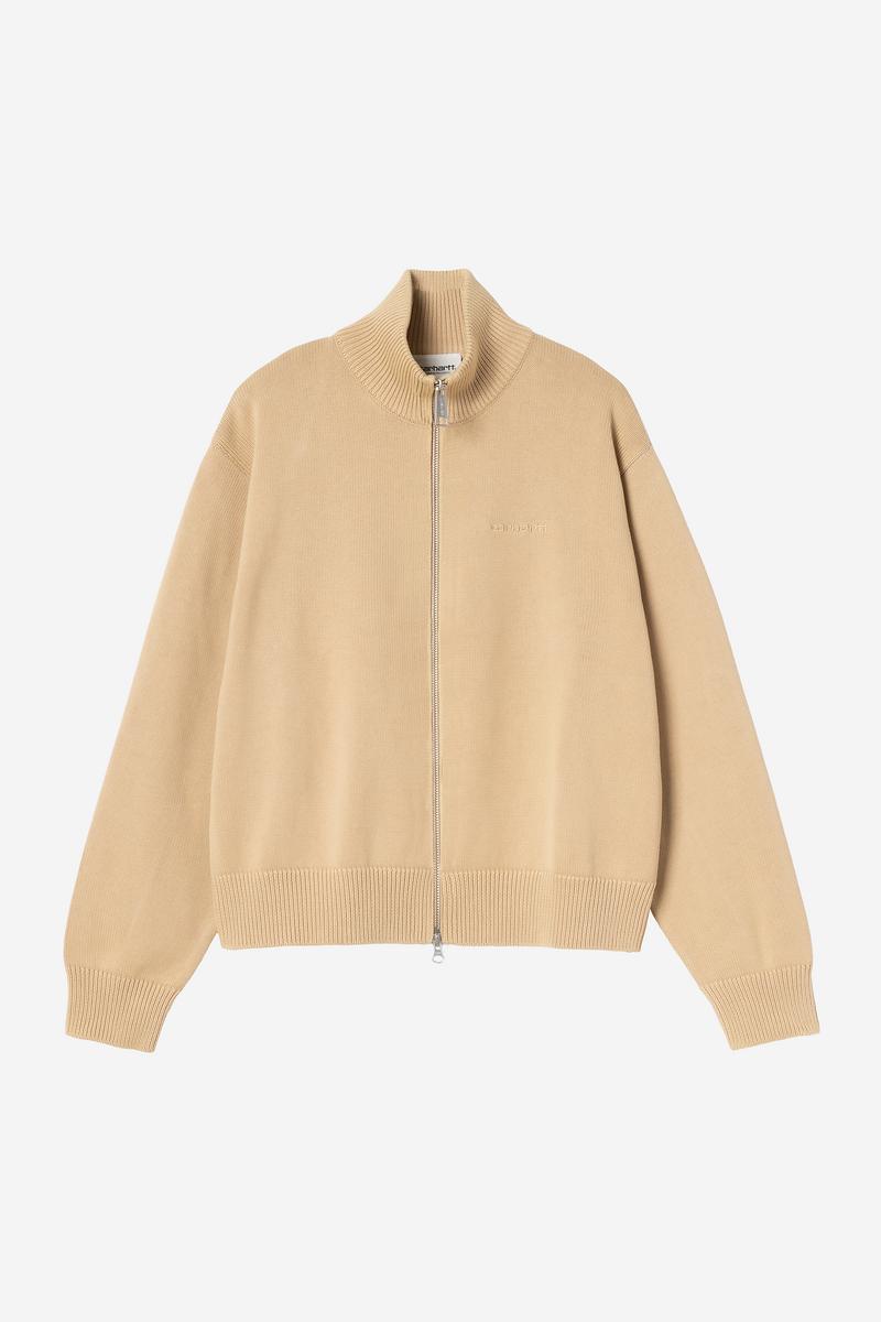 Carhartt Kori Sweater Jacket - Dusty H Brown, stückgefärbt