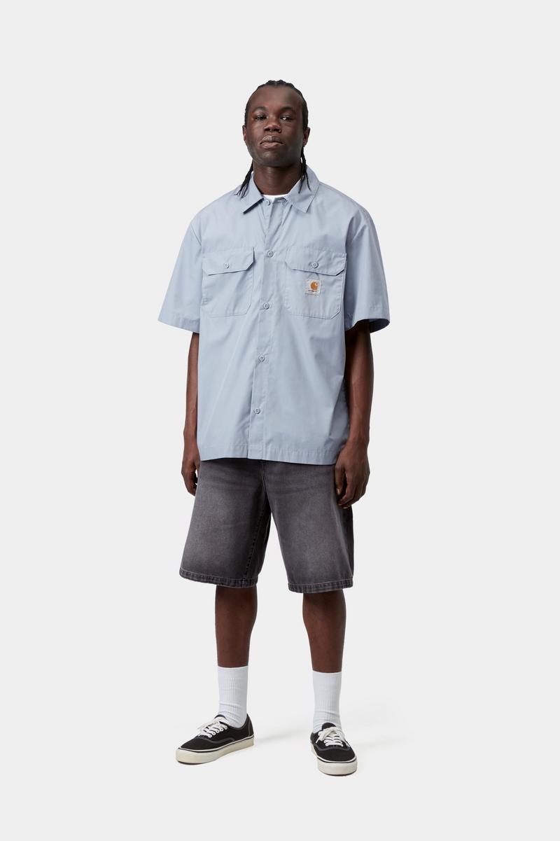 Carhartt Landon Short - Schwarz, gebleicht getragen