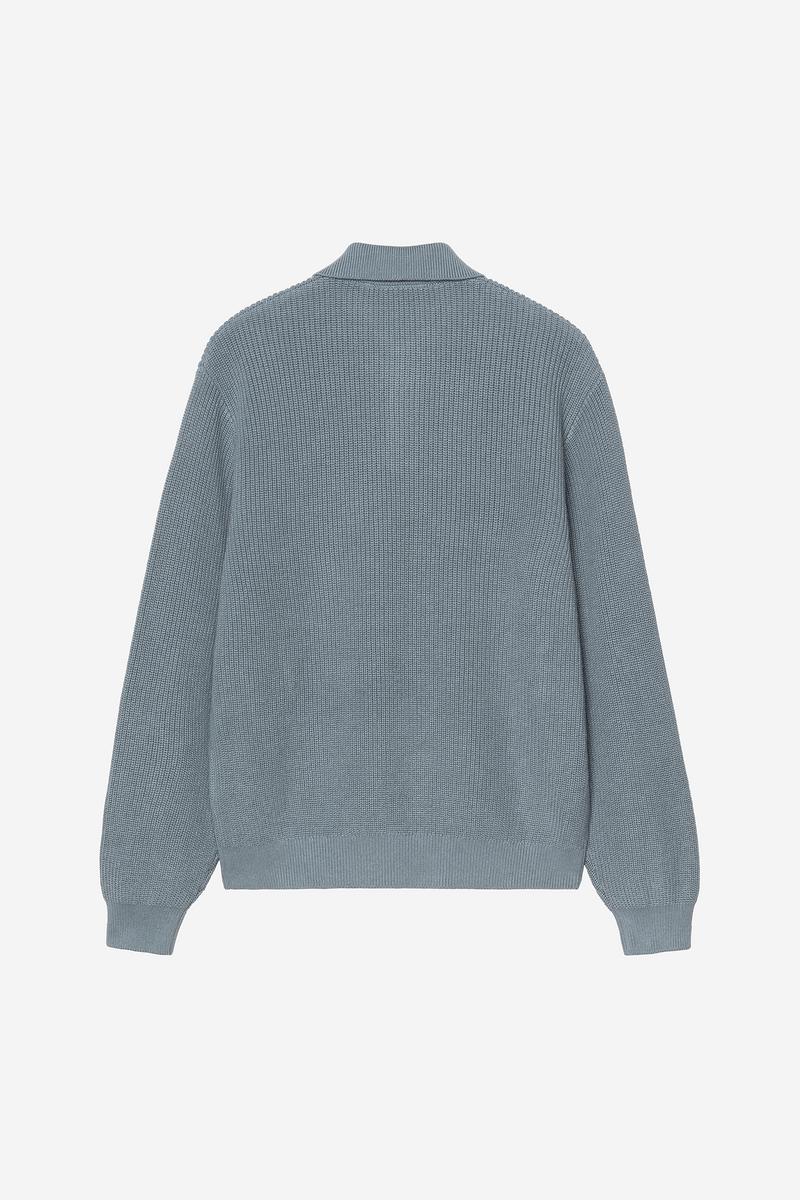 Carhartt L/S Miles Polo - Schattiges Blau