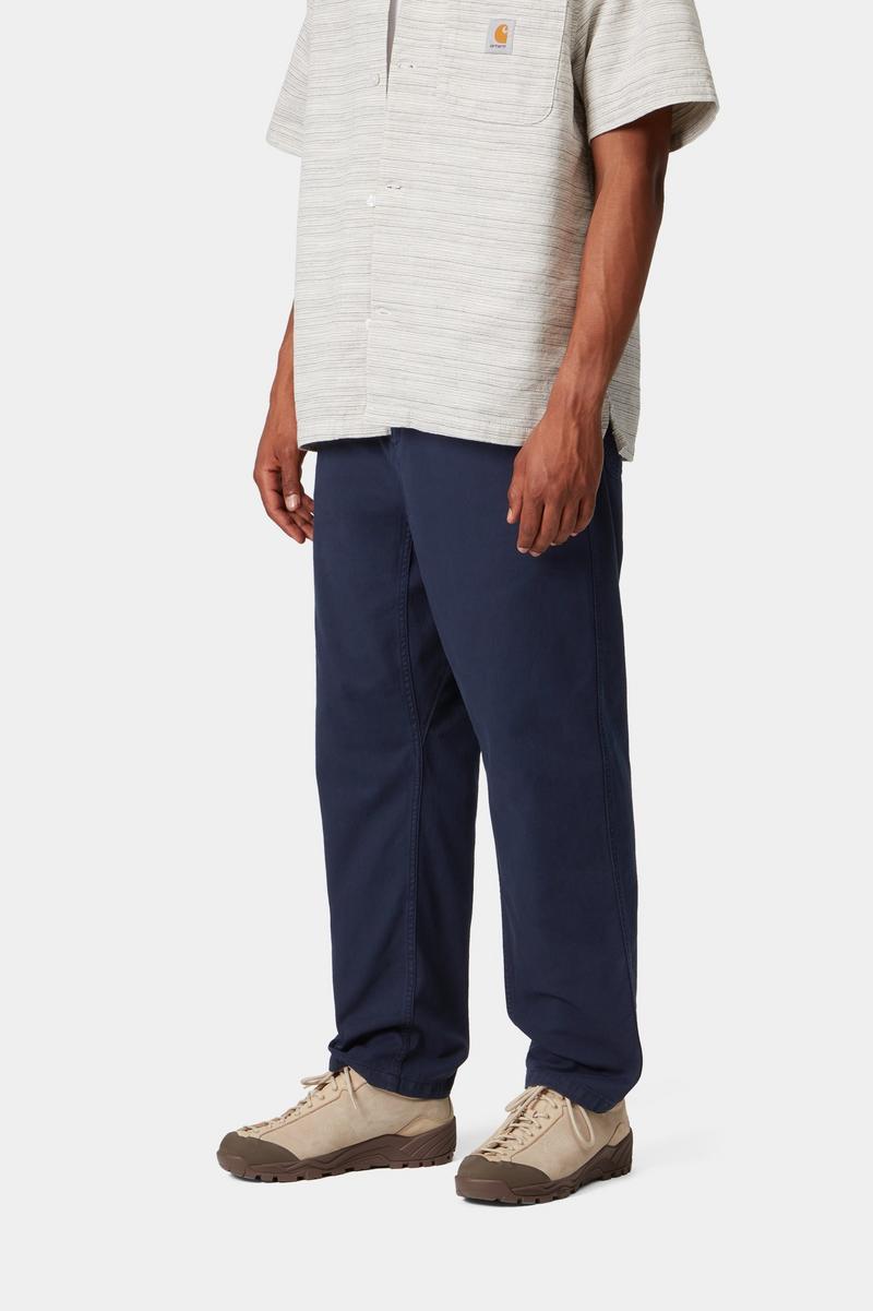 Carhartt Flint Pant - Dunkles Marineblau, stückgefärbt