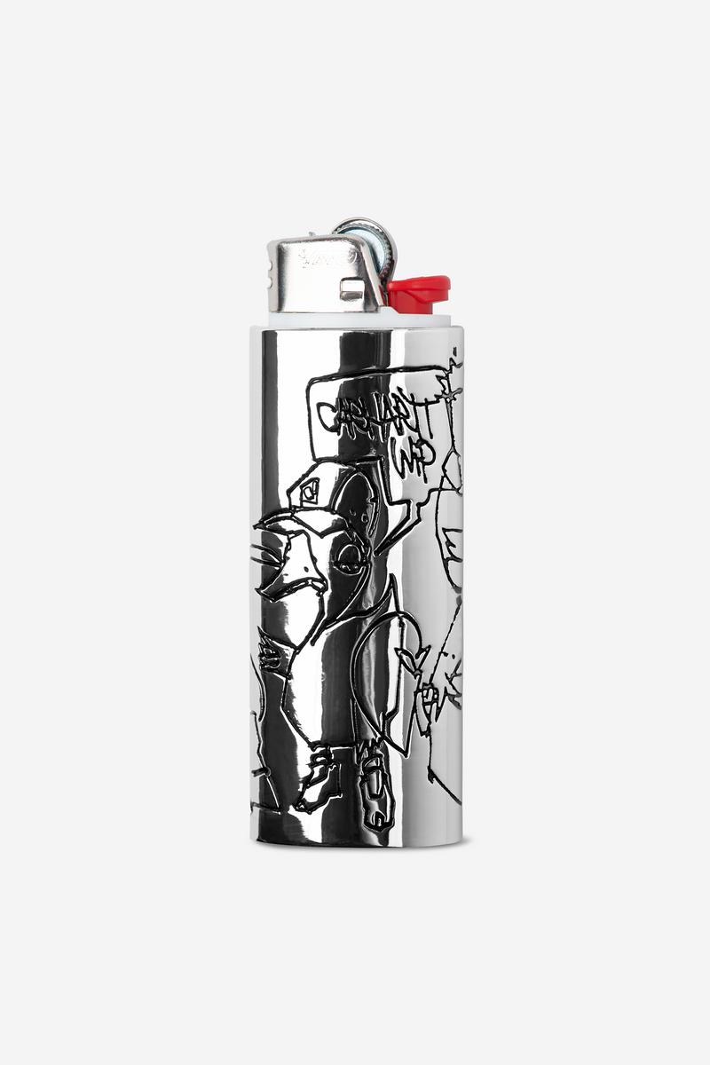 Carhartt Blinkerfluid BIC Metal Lighter Case - Silber