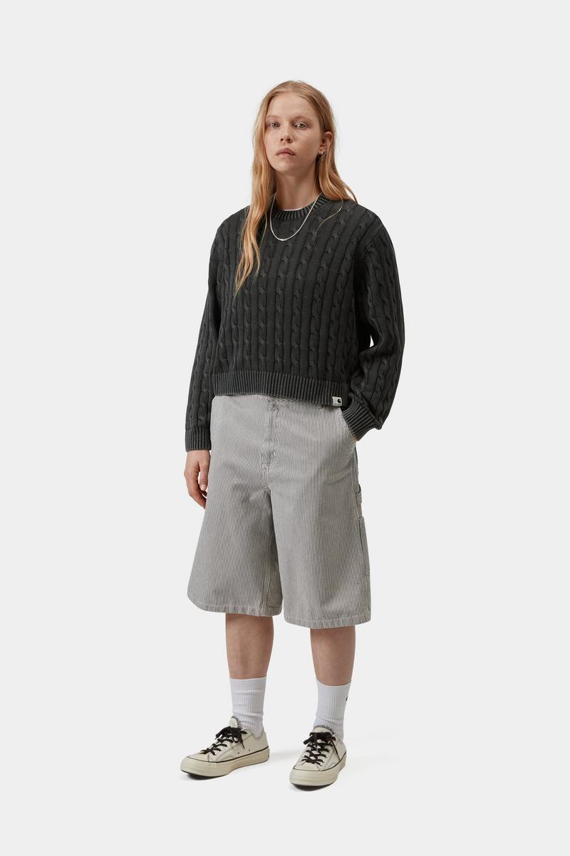 Carhartt Carter Sweater - Schwarz, stückgefärbt