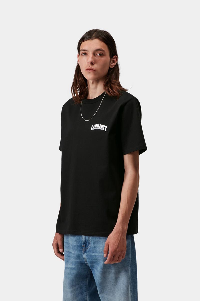 Carhartt S/S University Script T-Shirt - Schwarz / Weiß