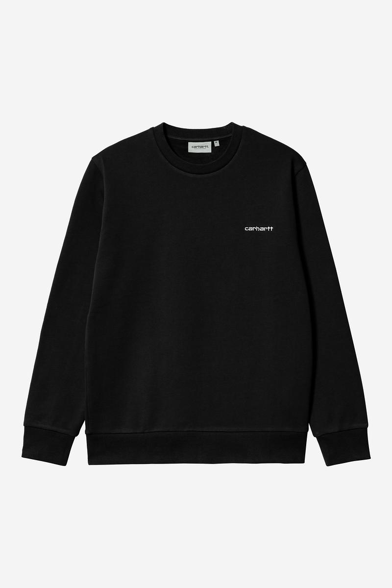 Carhartt Script Embroidery Sweatshirt - Schwarz / Weiß