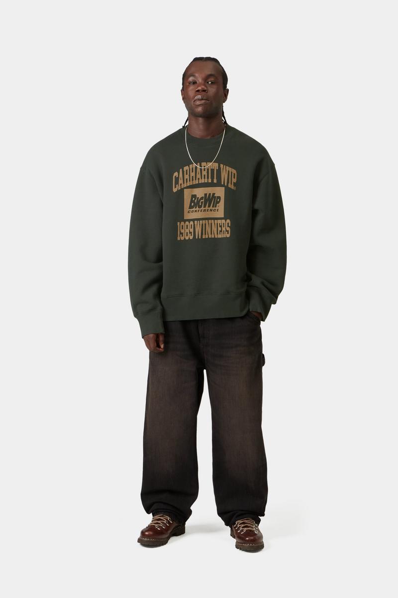 Carhartt 1989 Winners Sweatshirt - Raven, schwere Steinwäsche