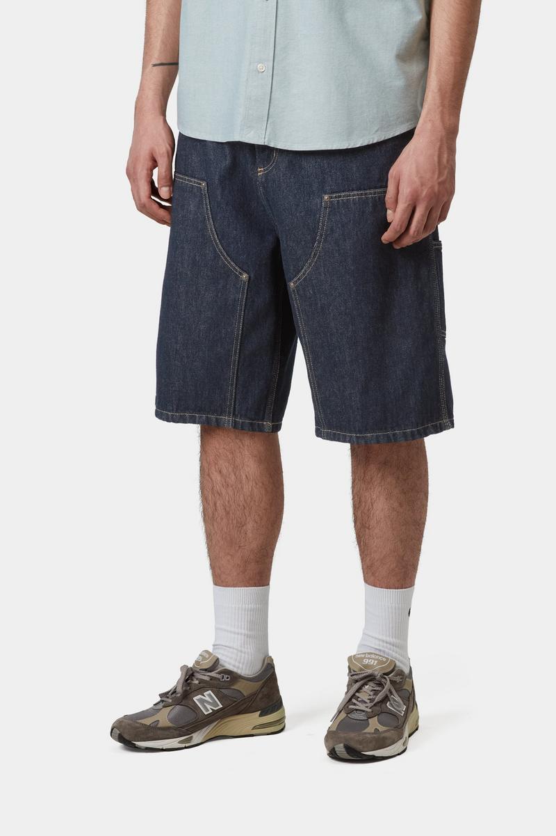 Carhartt OG Double Knee Short - Blau, gespült