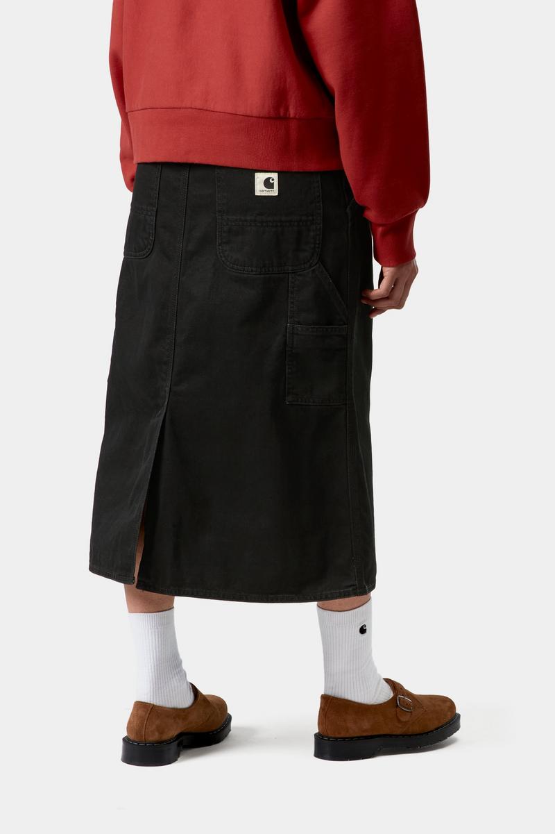 Carhartt Single Knee Skirt - Schwarz, Stonewashed