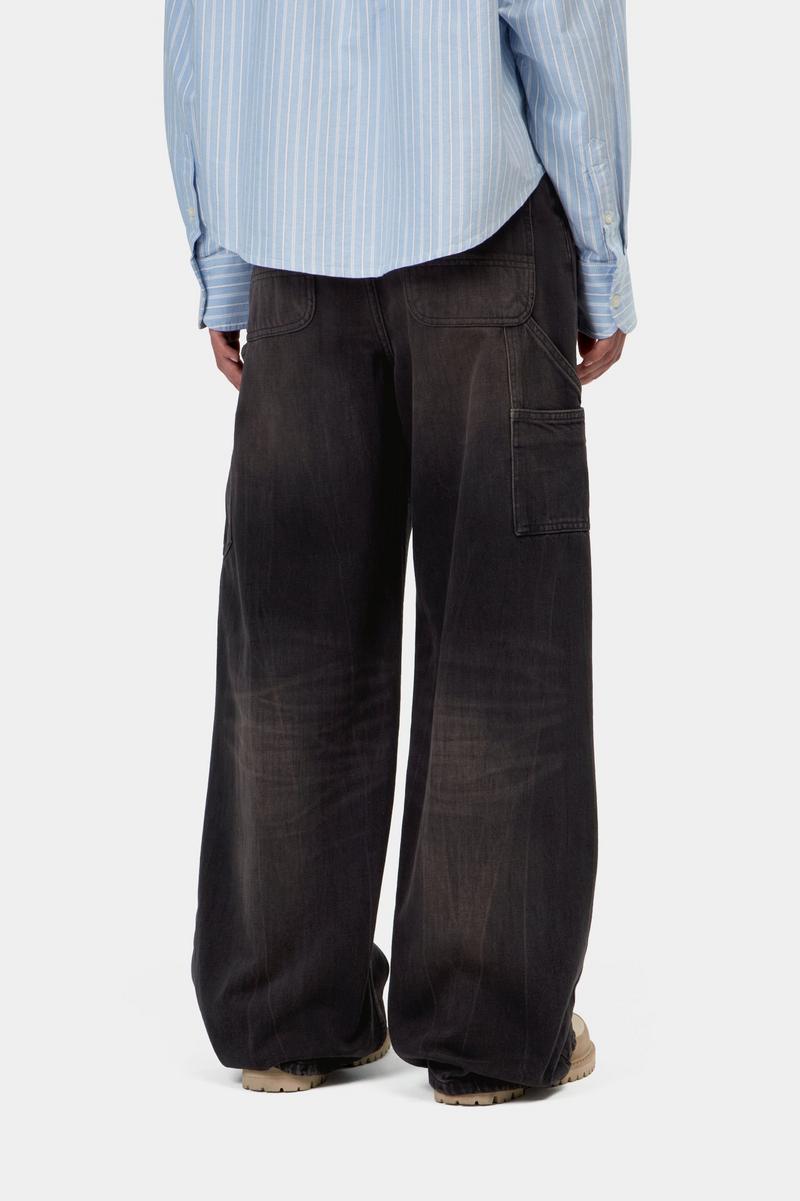 Carhartt Jens Pant - Schwarz, tabakfarbene Used-Waschung