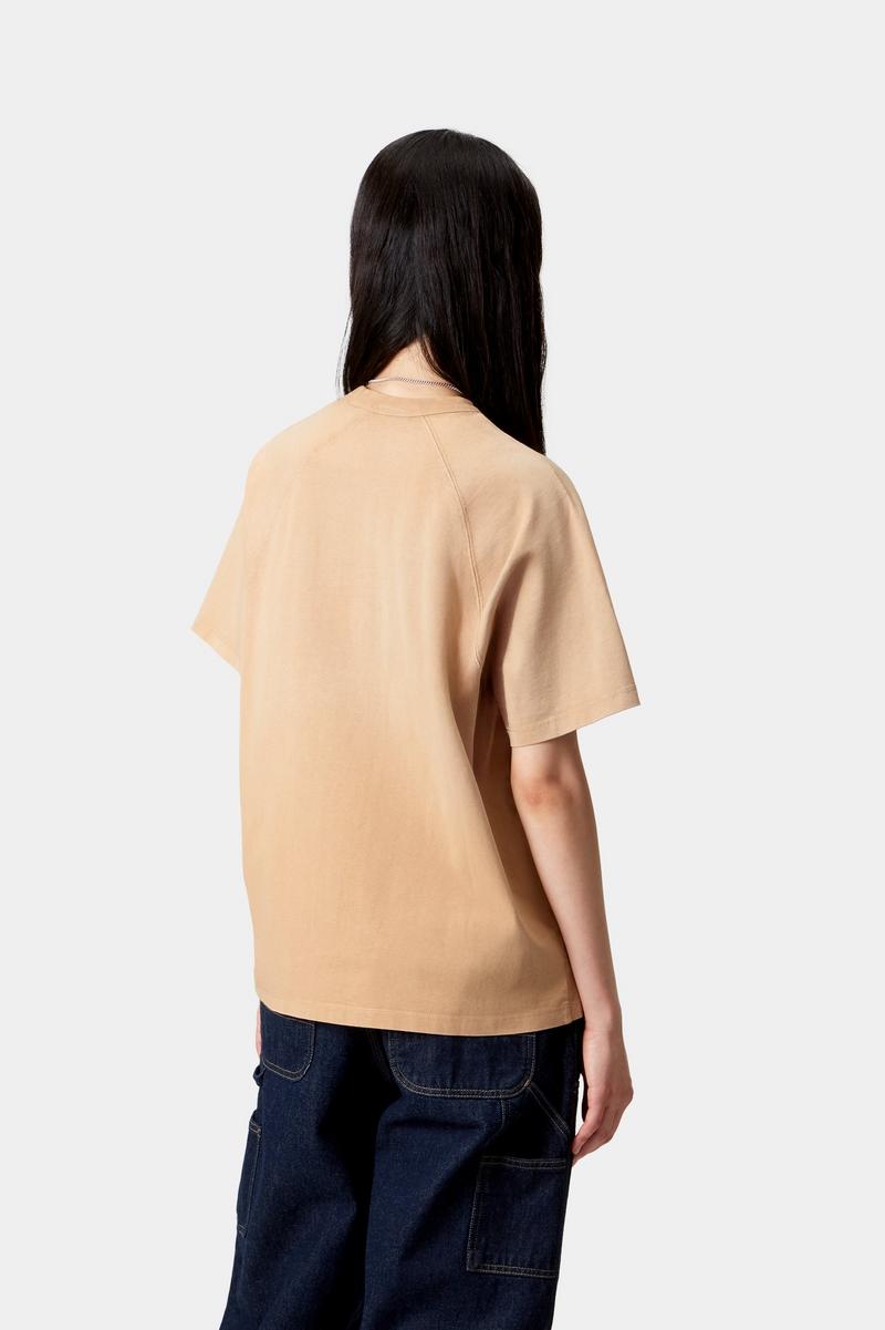 Carhartt S/S Hudson T-Shirt - Dusty H Brown, Kreidewäsche