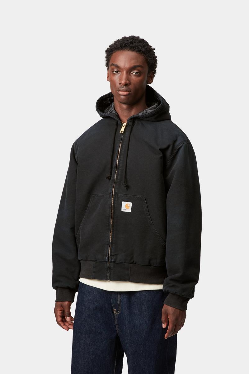 Carhartt OG Active Jacket - Schwarzes, steinernes Canvas