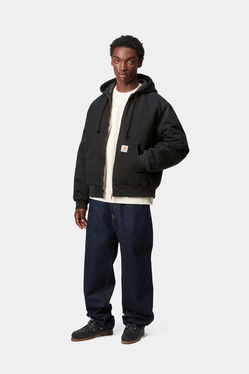 Carhartt OG Active Jacket - Schwarzes, steinernes Canvas