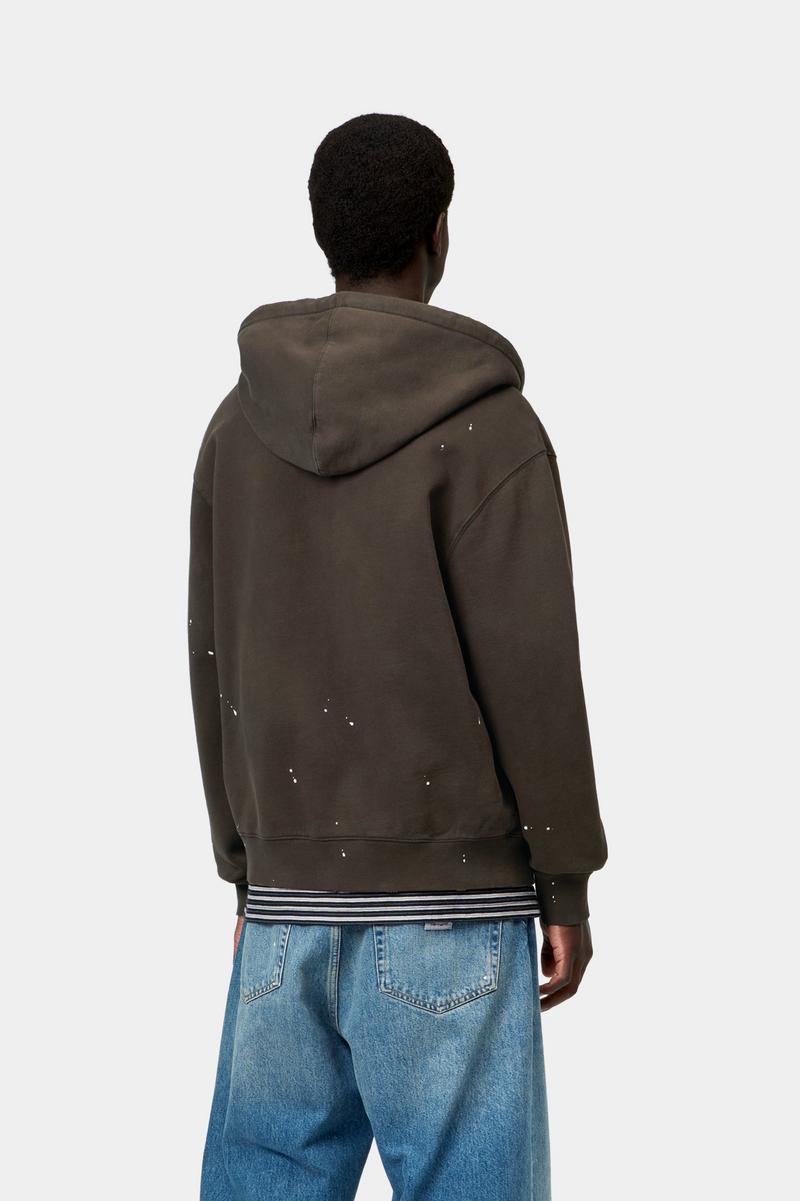 Carhartt Hooded Painter Jacket - Tabak, Zerstörerische Wäsche, Spritzer