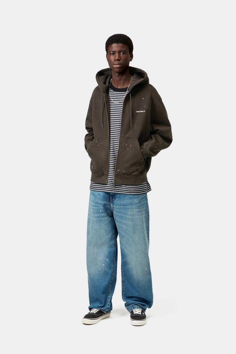Carhartt Hooded Painter Jacket - Tabak, Zerstörerische Wäsche, Spritzer