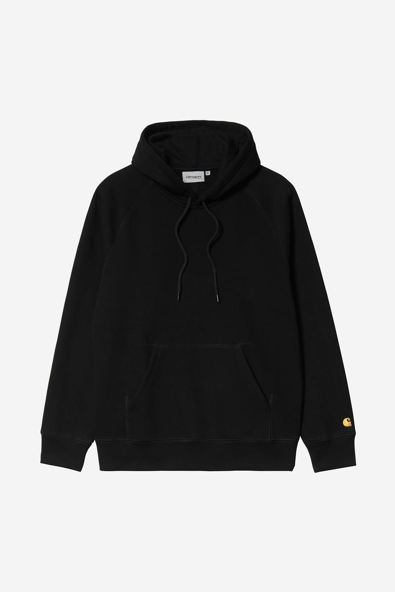 Carhartt Hooded Chase Sweatshirt - Schwarz / Gold