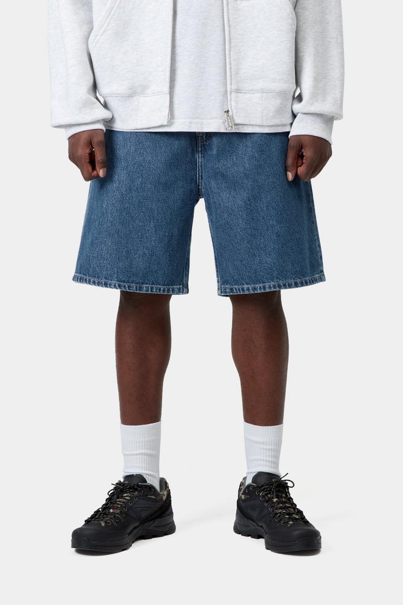 Carhartt Nolan Short - Blau, schwere Steinwaschung