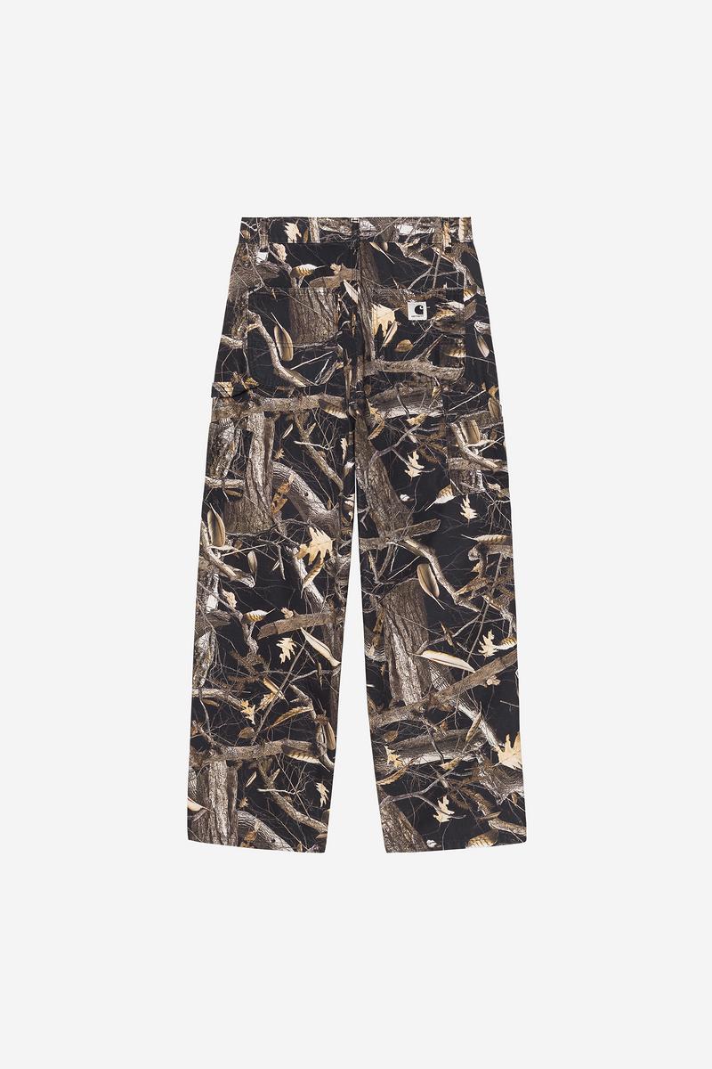 Carhartt Brandon Single Knee Pant - Camo Feather Tree, Schwarz, Heavy Stone Wash
