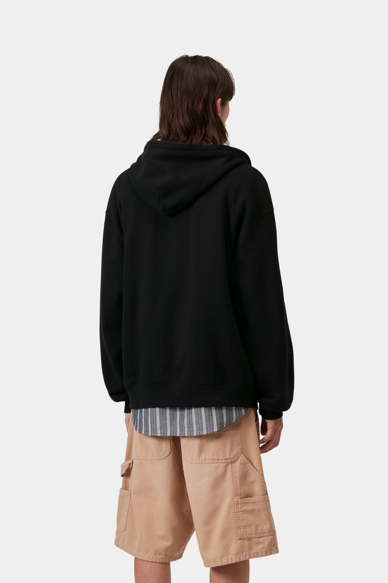Carhartt Hooded WIP Label Sweat Jacket - Schwarz