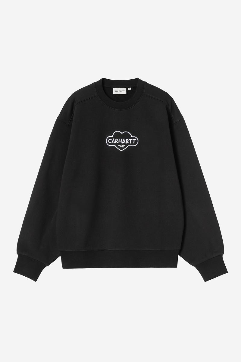 Carhartt Cloud Heart Sweatshirt - Schwarz / Weiß