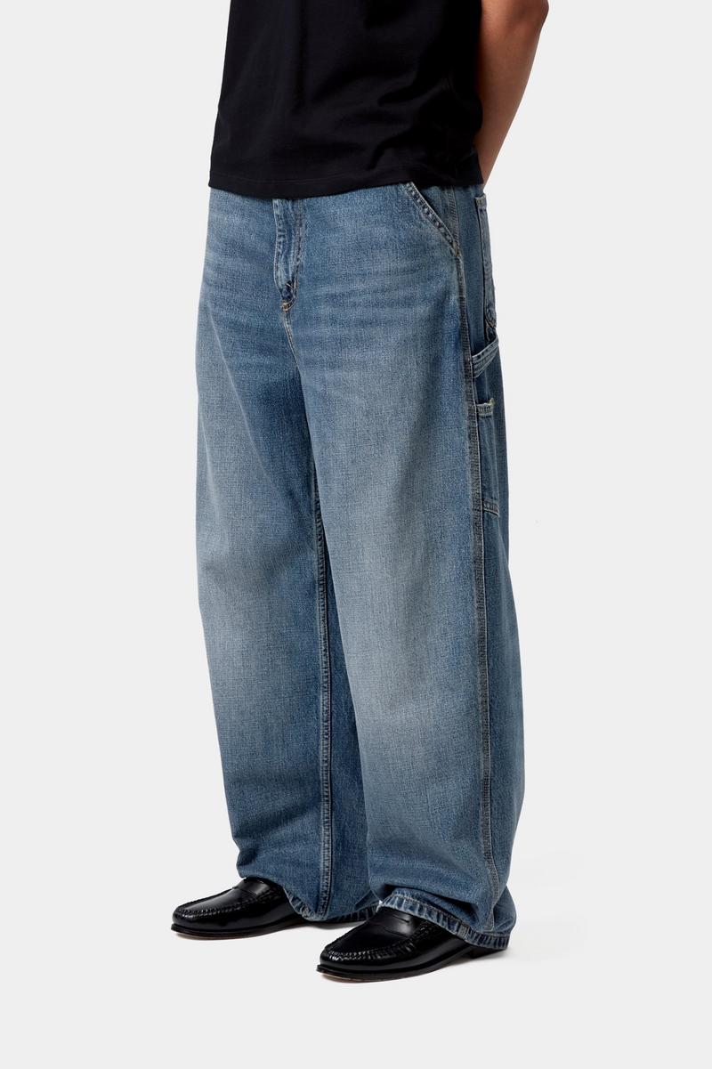 Carhartt Brandon Single Knee Pant - Blau, dunkle Used-Waschung