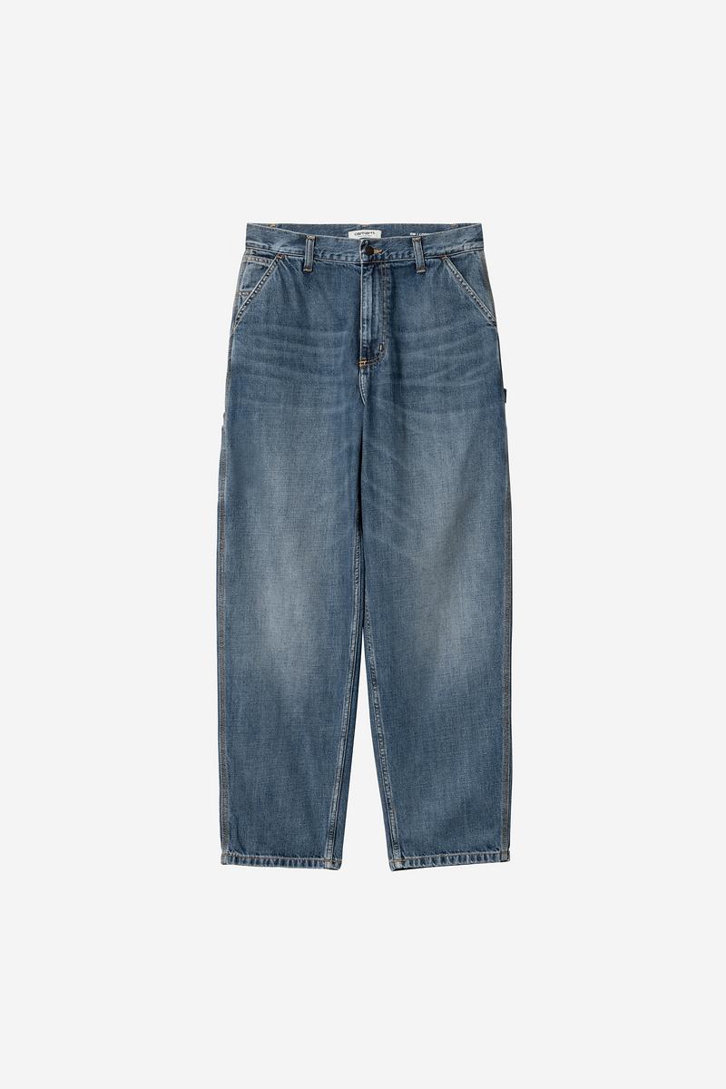 Carhartt Brandon Single Knee Pant - Blau, dunkle Used-Waschung