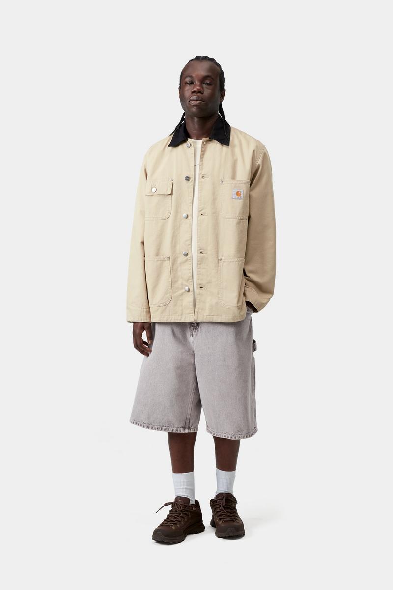 Carhartt OG Chore Coat - Barchan / Schwarz, gespült