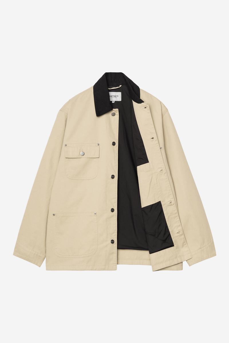 Carhartt OG Chore Coat - Barchan / Schwarz, gespült