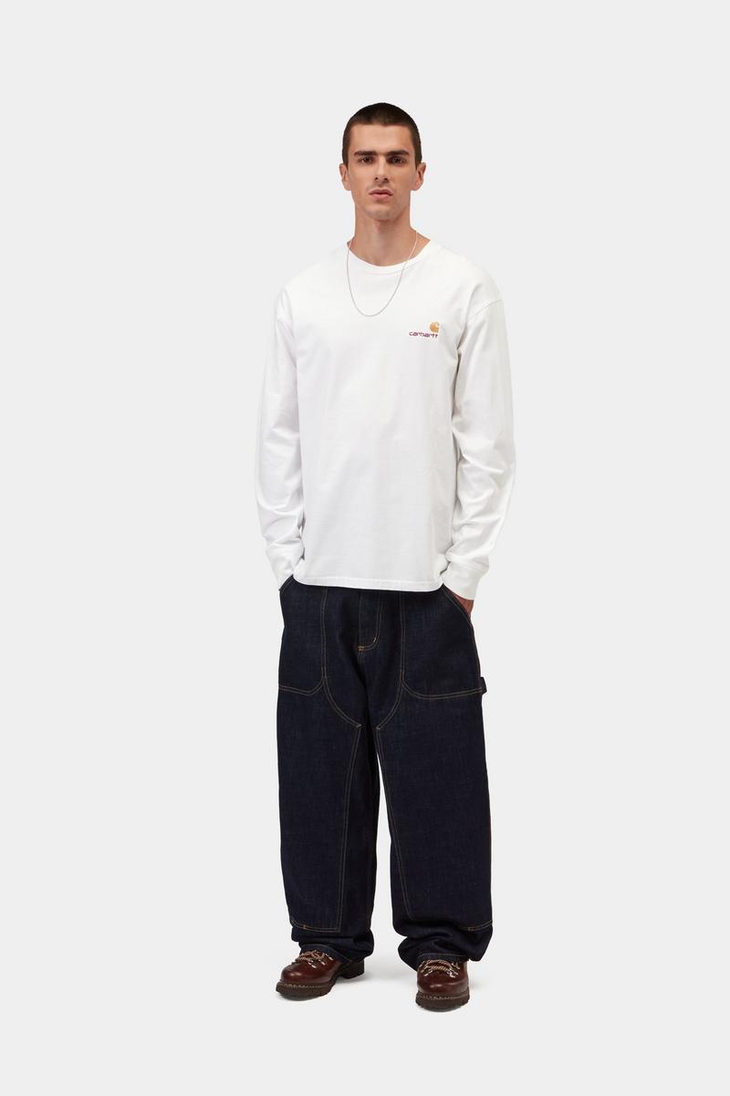 Carhartt L/S American Script T-Shirt - Weiß