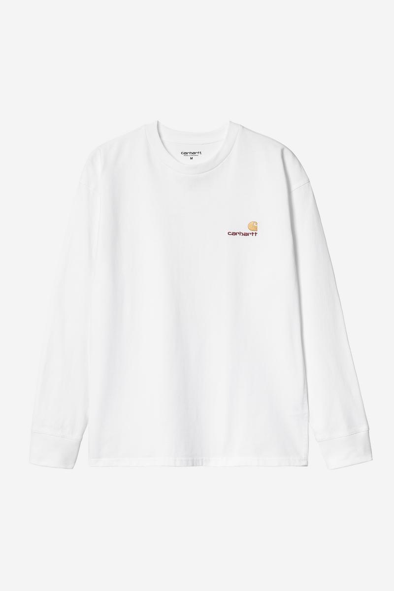 Carhartt L/S American Script T-Shirt - Weiß