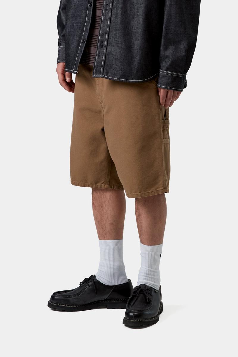 Carhartt Single Knee Short - Hamilton Brown, gespült