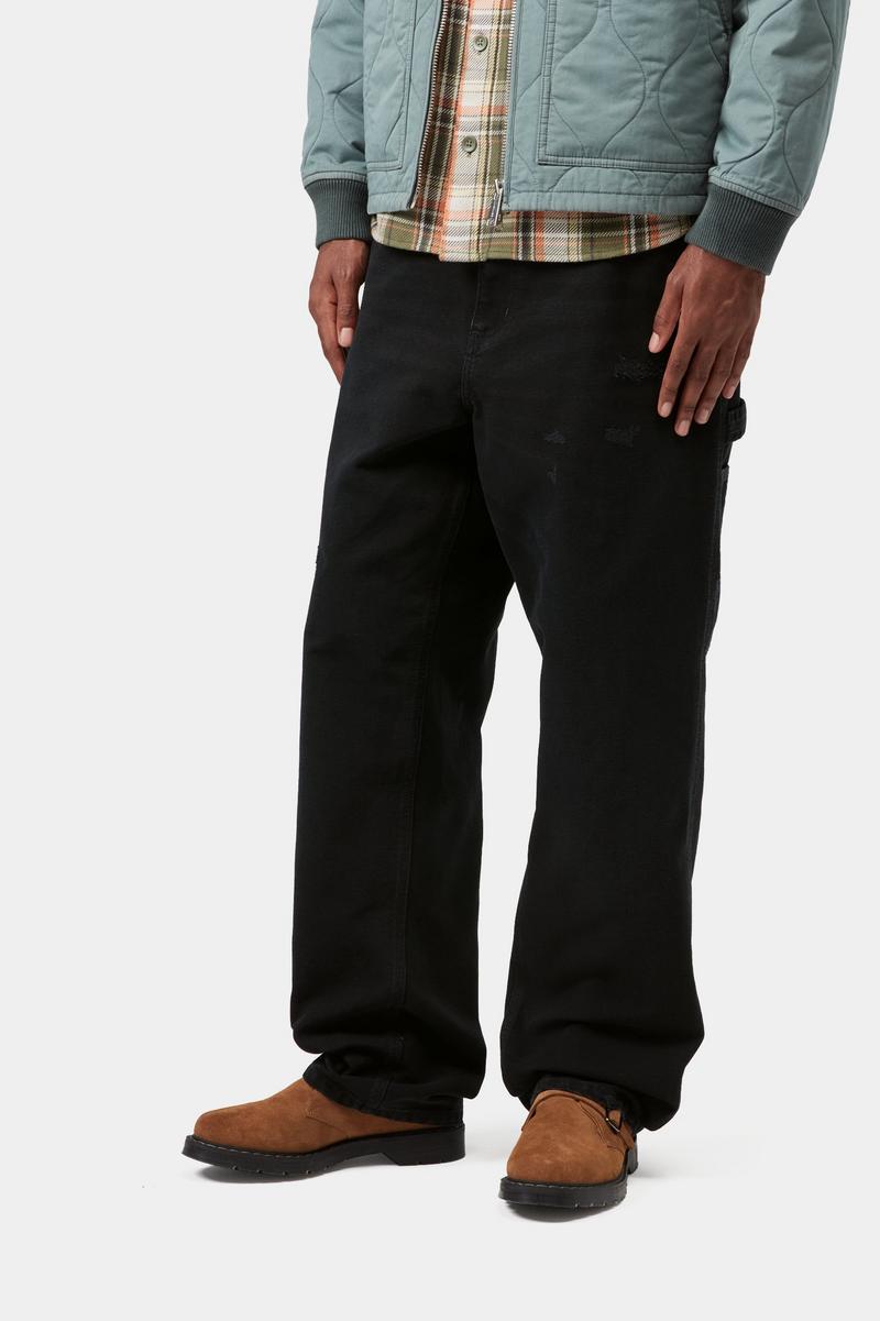 Carhartt Single Knee Pant - Schwarz, Grind-Waschung