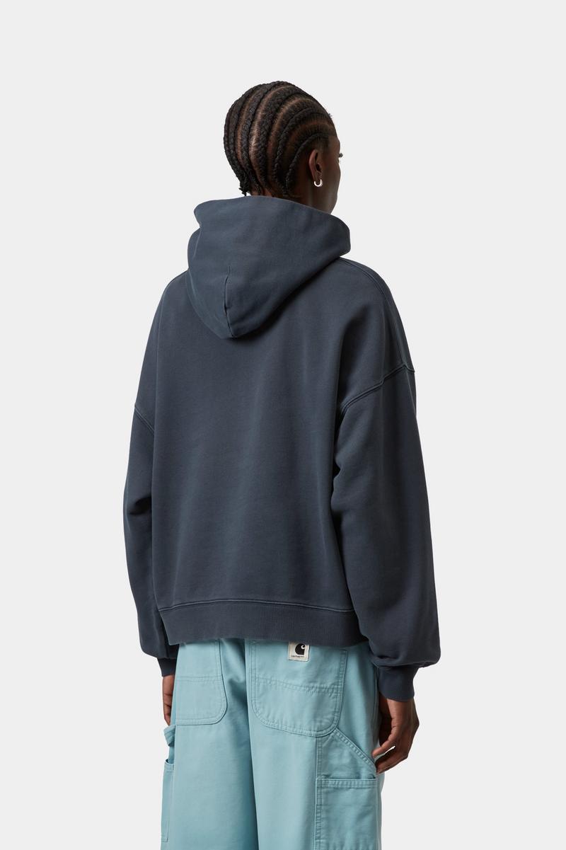 Carhartt Hooded Benton Sweatshirt - Kohlenstoff, stückgefärbt