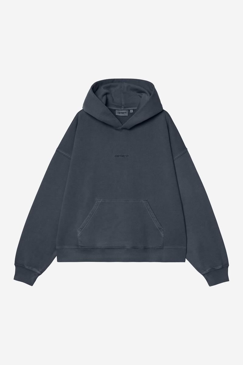 Carhartt Hooded Benton Sweatshirt - Kohlenstoff, stückgefärbt
