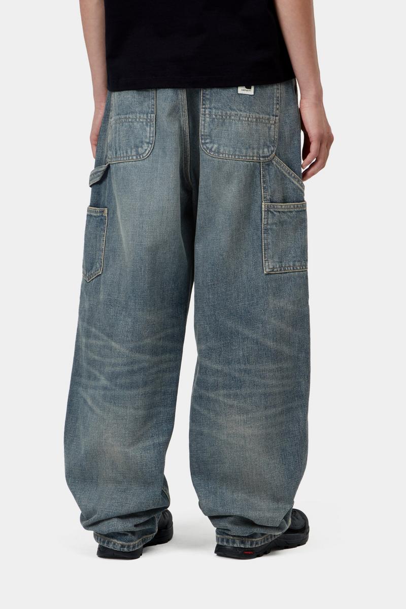 Carhartt Brandon Single Knee Pant - Blau, getragene Gebrauchtwäsche