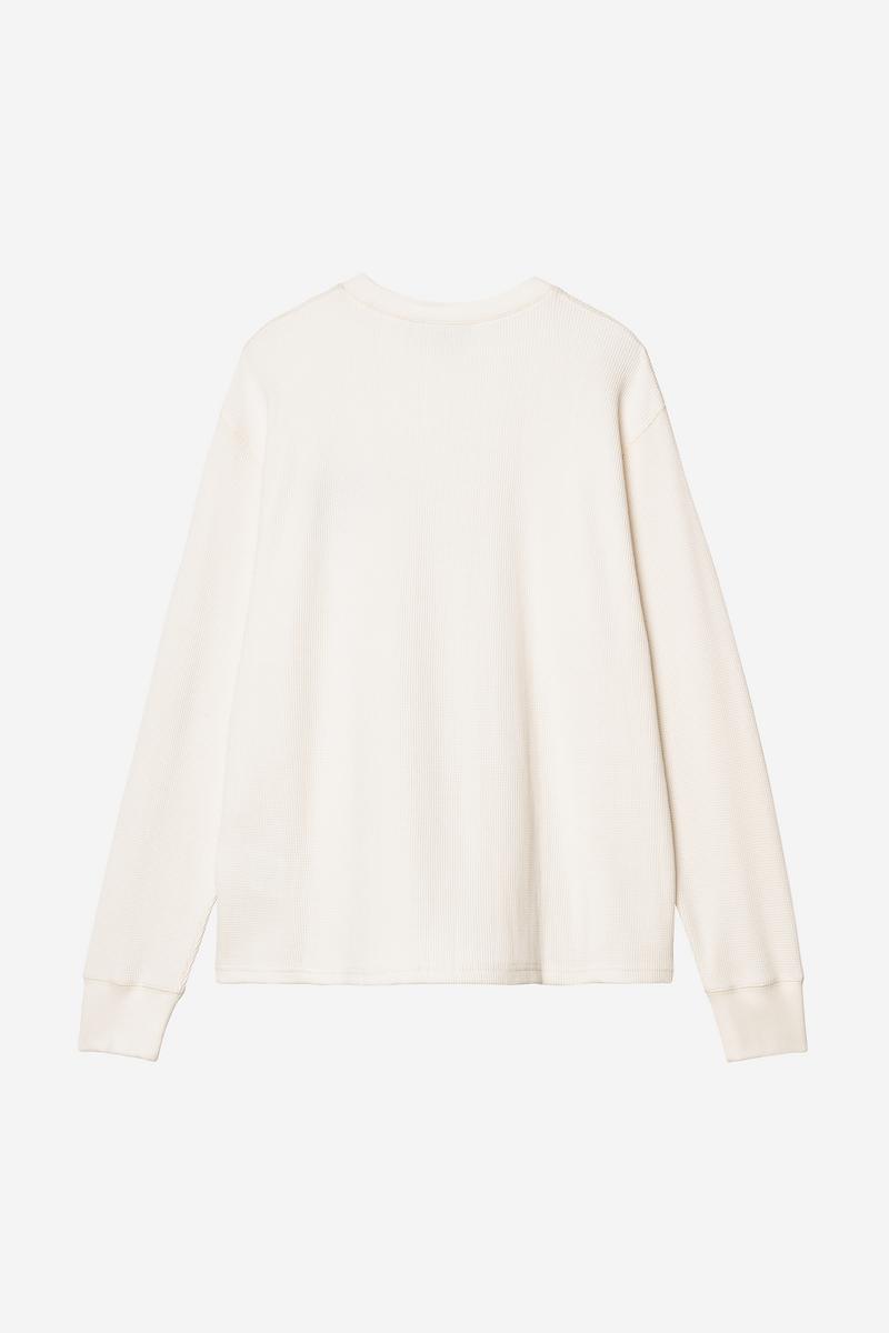 Carhartt L/S Blackletter Waffle T-Shirt - Wachs / Schwarz