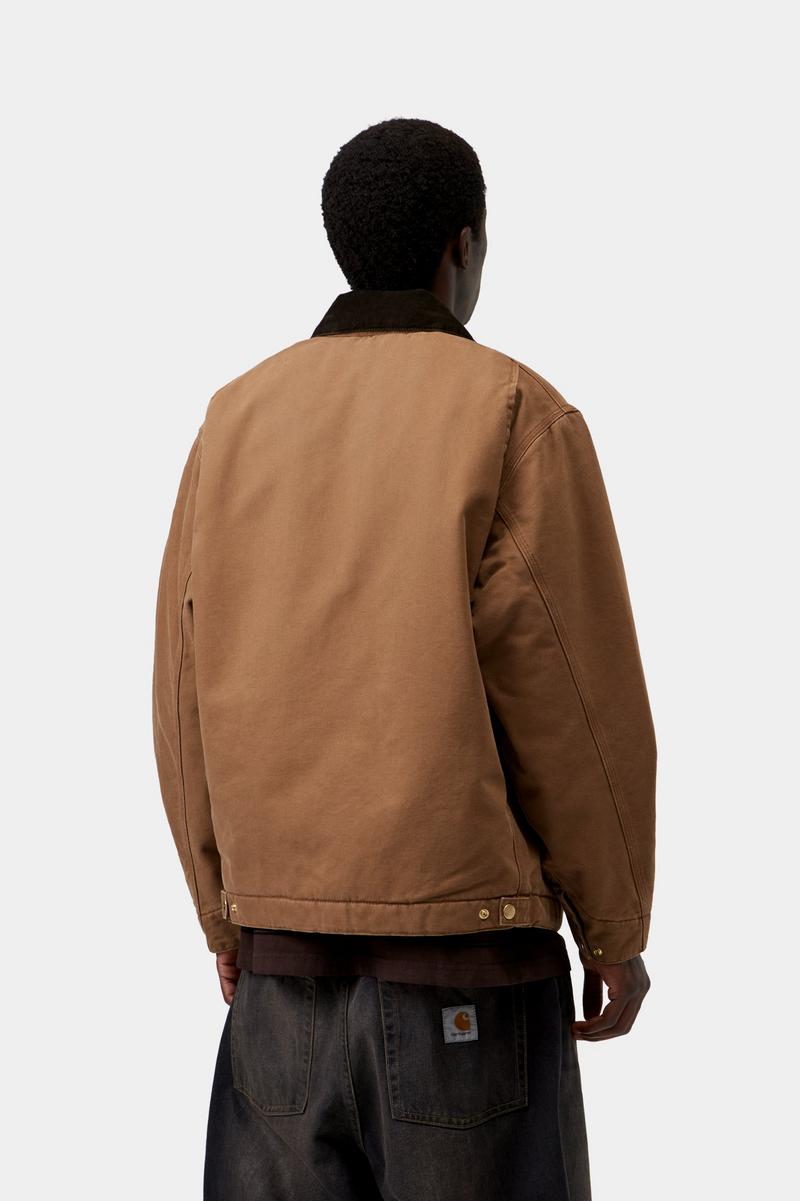 Carhartt OG Detroit Jacket - WIP H Braun / Tabak, Steinleinwand